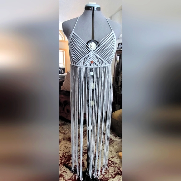 Macrame lace dress bikini coverup - Picture 5 of 10